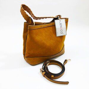 Jen & Co Satchel Maude 11.5x10x5.5 inches Mustard Handbag Purse